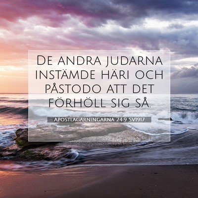 Picture 07 - Apostlagärningarna 24:9 SV1917 - De andra judarna instämde häri och påstodo att - Bible Verse Picture