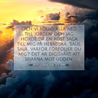Picture 07 - Apostlagärningarna 26:14 SV1917 - Och vi föllo alla ned till jorden, och jag - Bible Verse Picture