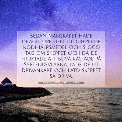 Picture 07 - Apostlagärningarna 27:17 SV1917 - Sedan manskapet hade dragit upp den, tillgrepo de - Bible Verse Picture