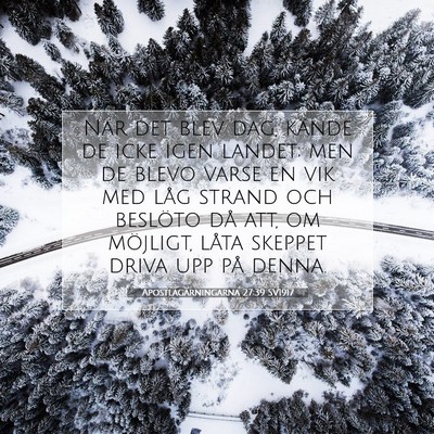 Picture 07 - Apostlagärningarna 27:39 SV1917 - När det blev dag, kände de icke igen landet; - Bible Verse Picture
