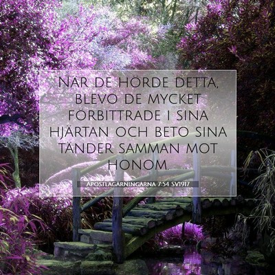 Picture 07 - Apostlagärningarna 7:54 SV1917 - När de hörde detta, blevo de mycket - Bible Verse Picture