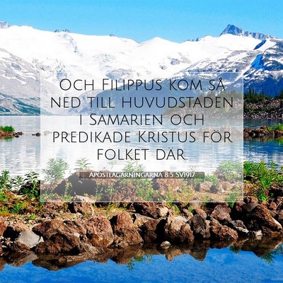 Picture 07 - Apostlagärningarna 8:5 SV1917 - Och Filippus kom så ned till huvudstaden i - Bible Verse Picture
