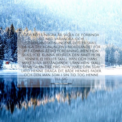 Picture 07 - Daniel 11:6 SV1917 - Och efter några år skola de förbinda sig med - Bible Verse Picture