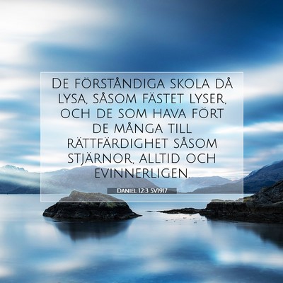 Picture 07 - Daniel 12:3 SV1917 - De förståndiga skola då lysa, såsom fästet - Bible Verse Picture