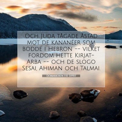 Picture 07 - Domarboken 1:10 SV1917 - Och Juda tågade åstad mot de kananéer som - Bible Verse Picture