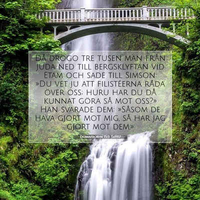 Picture 07 - Domarboken 15:11 SV1917 - Då drogo tre tusen män från Juda ned till - Bible Verse Picture
