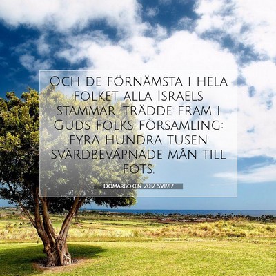 Picture 07 - Domarboken 20:2 SV1917 - Och de förnämsta i hela folket alla Israels - Bible Verse Picture