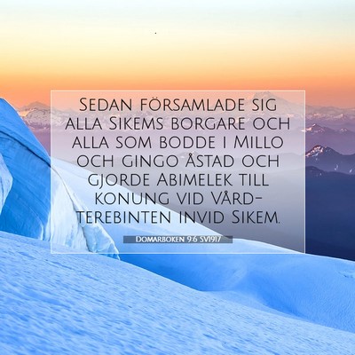 Picture 07 - Domarboken 9:6 SV1917 - Sedan församlade sig alla Sikems borgare och - Bible Verse Picture