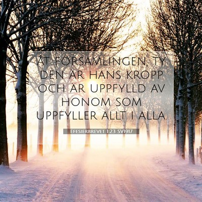 Picture 07 - Efesierbrevet 1:23 SV1917 - åt församlingen, ty den är hans kropp och är - Bible Verse Picture