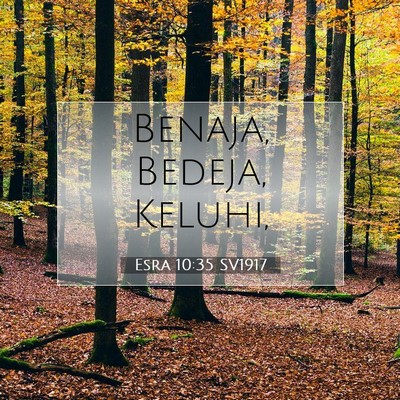 Picture 07 - Esra 10:35 SV1917 - Benaja, Bedeja, - Bible Verse Picture