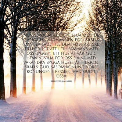Picture 07 - Esra 4:3 SV1917 - Men Serubbabel och Jesua och de övriga - Bible Verse Picture