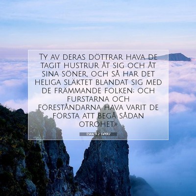 Picture 07 - Esra 9:2 SV1917 - Ty av deras döttrar hava de tagit hustrur åt - Bible Verse Picture