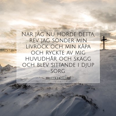 Picture 07 - Esra 9:3 SV1917 - När jag nu hörde detta, rev jag sönder min - Bible Verse Picture