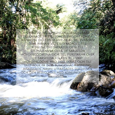 Picture 07 - Ester 3:12 SV1917 - Så blevo då konungens sekreterare tillkallade - Bible Verse Picture