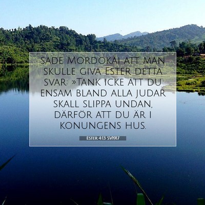 Picture 07 - Ester 4:13 SV1917 - sade Mordokai att man skulle giva Ester detta - Bible Verse Picture