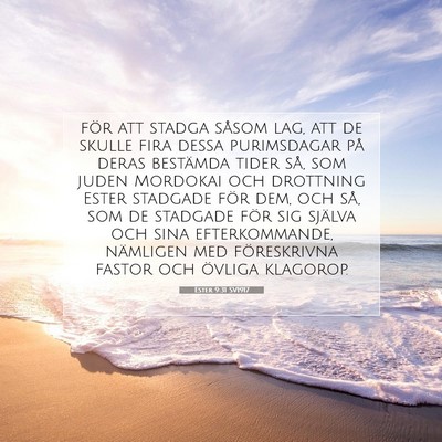 Picture 07 - Ester 9:31 SV1917 - för att stadga såsom lag, att de skulle fira - Bible Verse Picture