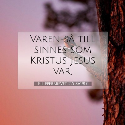 Picture 07 - Filipperbrevet 2:5 SV1917 - Varen så till sinnes som Kristus Jesus - Bible Verse Picture