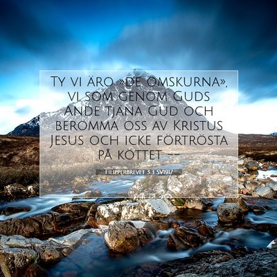 Picture 07 - Filipperbrevet 3:3 SV1917 - Ty vi äro »de omskurna», vi som genom Guds - Bible Verse Picture