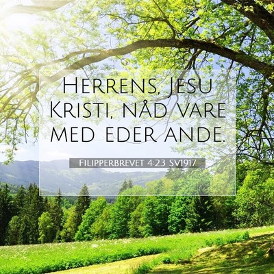 Picture 07 - Filipperbrevet 4:23 SV1917 - Herrens, Jesu Kristi, nåd vare med eder - Bible Verse Picture