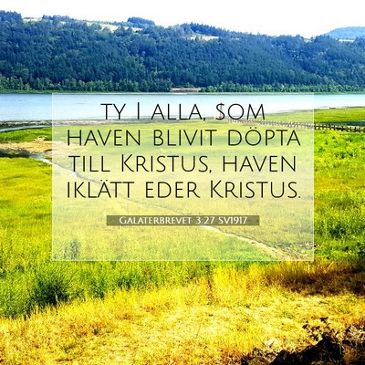 Picture 07 - Galaterbrevet 3:27 SV1917 - ty I alla, som haven blivit döpta till Kristus, - Bible Verse Picture