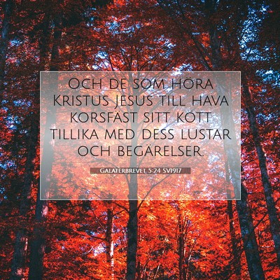 Picture 07 - Galaterbrevet 5:24 SV1917 - Och de som höra Kristus Jesus till hava - Bible Verse Picture
