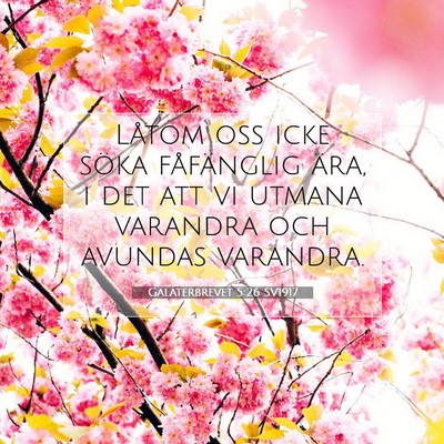 Picture 07 - Galaterbrevet 5:26 SV1917 - Låtom oss icke söka fåfänglig ära, i det att - Bible Verse Picture