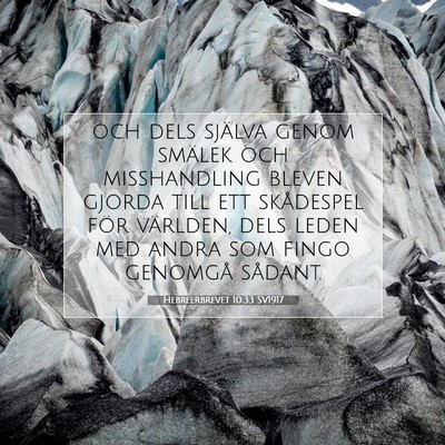 Picture 07 - Hebreerbrevet 10:33 SV1917 - och dels själva genom smälek och misshandling - Bible Verse Picture