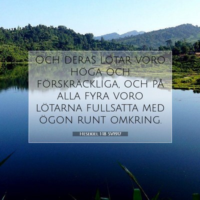 Picture 07 - Hesekiel 1:18 SV1917 - Och deras lötar voro höga och förskräckliga, - Bible Verse Picture
