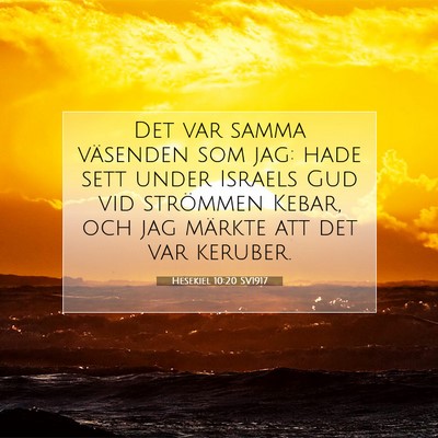 Picture 07 - Hesekiel 10:20 SV1917 - Det var samma väsenden som jag: hade sett under - Bible Verse Picture