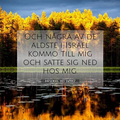 Picture 07 - Hesekiel 14:1 SV1917 - Och några av de äldste i Israel kommo till mig - Bible Verse Picture