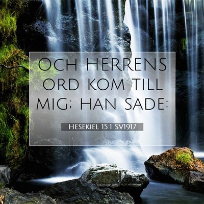 Picture 07 - Hesekiel 15:1 SV1917 - Och HERRENS ord kom till mig; han - Bible Verse Picture