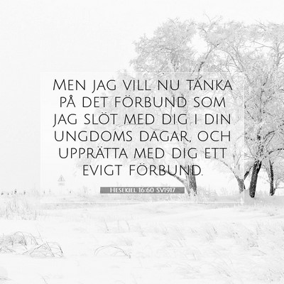 Picture 07 - Hesekiel 16:60 SV1917 - Men jag vill nu tänka på det förbund som jag - Bible Verse Picture