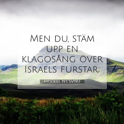 Picture 07 - Hesekiel 19:1 SV1917 - Men du, stäm upp en klagosång över Israels - Bible Verse Picture