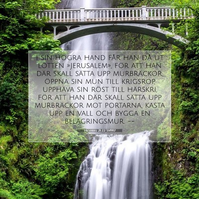 Picture 07 - Hesekiel 21:22 SV1917 - I sin högra hand får han då ut lotten - Bible Verse Picture