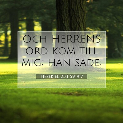 Picture 07 - Hesekiel 23:1 SV1917 - Och HERRENS ord kom till mig; han - Bible Verse Picture