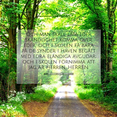 Picture 07 - Hesekiel 23:49 SV1917 - Och man skall låta eder skändlighet komma över - Bible Verse Picture