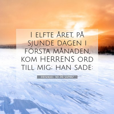Picture 07 - Hesekiel 30:20 SV1917 - I elfte året, på sjunde dagen i första - Bible Verse Picture
