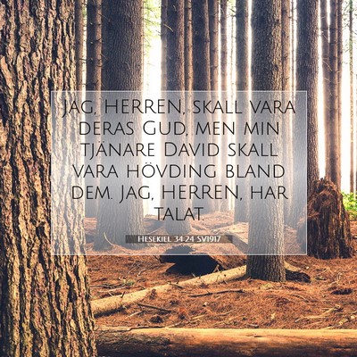 Picture 07 - Hesekiel 34:24 SV1917 - Jag, HERREN, skall vara deras Gud, men min - Bible Verse Picture