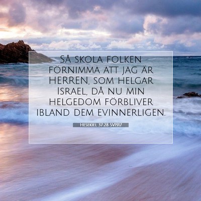 Picture 07 - Hesekiel 37:28 SV1917 - Så skola folken förnimma att jag är HERREN, - Bible Verse Picture