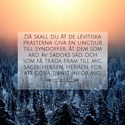 Picture 07 - Hesekiel 43:19 SV1917 - Då skall du åt de levitiska prästerna giva en - Bible Verse Picture
