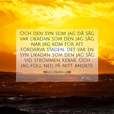 Picture 07 - Hesekiel 43:3 SV1917 - Och den syn som jag då såg var likadan som den - Bible Verse Picture