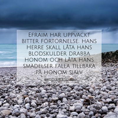 Picture 07 - Hosea 12:14 SV1917 - Efraim har uppväckt bitter förtörnelse; hans - Bible Verse Picture