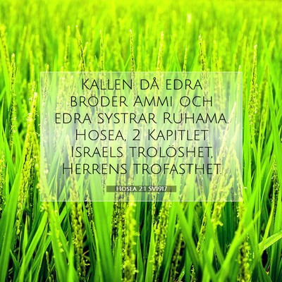 Picture 07 - Hosea 2:1 SV1917 - Kallen då edra bröder Ammi och edra systrar - Bible Verse Picture