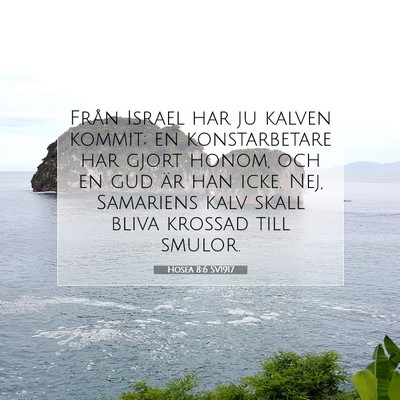 Picture 07 - Hosea 8:6 SV1917 - Från Israel har ju kalven kommit; en - Bible Verse Picture