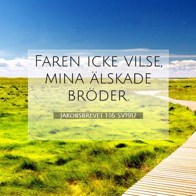 Picture 07 - Jakobsbrevet 1:16 SV1917 - Faren icke vilse, mina älskade - Bible Verse Picture