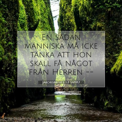 Picture 07 - Jakobsbrevet 1:7 SV1917 - En sådan människa må icke tänka att hon skall - Bible Verse Picture