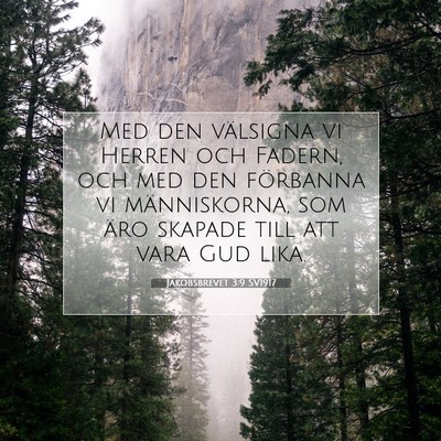 Picture 07 - Jakobsbrevet 3:9 SV1917 - Med den välsigna vi Herren och Fadern, och med - Bible Verse Picture