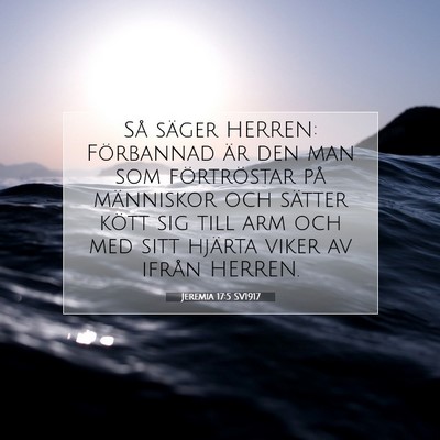 Picture 07 - Jeremia 17:5 SV1917 - Så säger HERREN: Förbannad är den man som - Bible Verse Picture