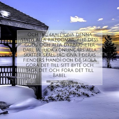 Picture 07 - Jeremia 20:5 SV1917 - Och jag skall giva denna stads alla rikedomar, - Bible Verse Picture