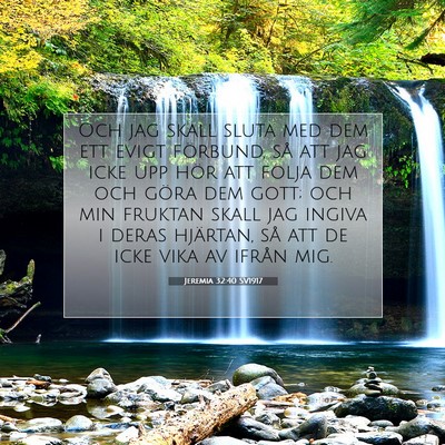 Picture 07 - Jeremia 32:40 SV1917 - Och jag skall sluta med dem ett evigt förbund, - Bible Verse Picture